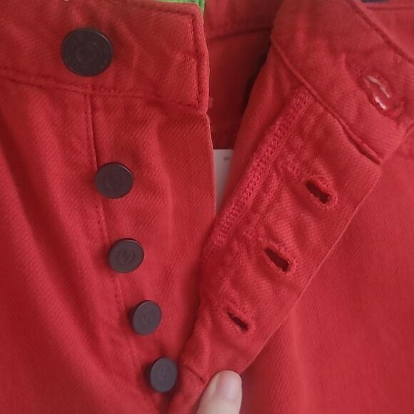 💲2️⃣0️⃣ Bundled ✔️Linen Blend Sandrine Rose Boutique sz 30 Red Pants - Picture 8 of 17